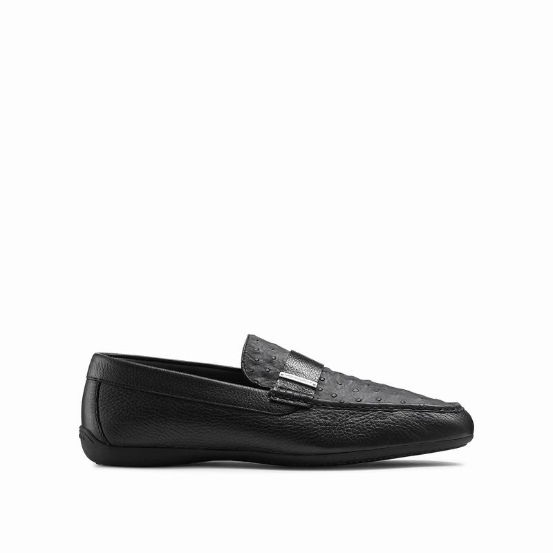 Russell & Bromley Yoga Classic Loafers Men's Black [QKR646EF]